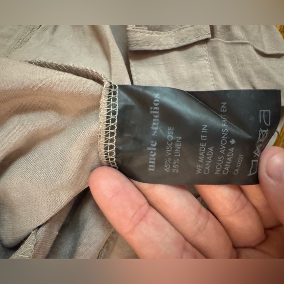 Uncle studio linen bloomers taupe size small like new - Picture 7 of 15